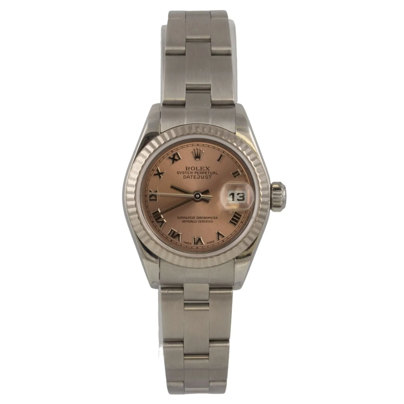 2002 Rolex Datejust 79174 18k Gold & Stainless Salmon Dial 26mm Ladies Watch