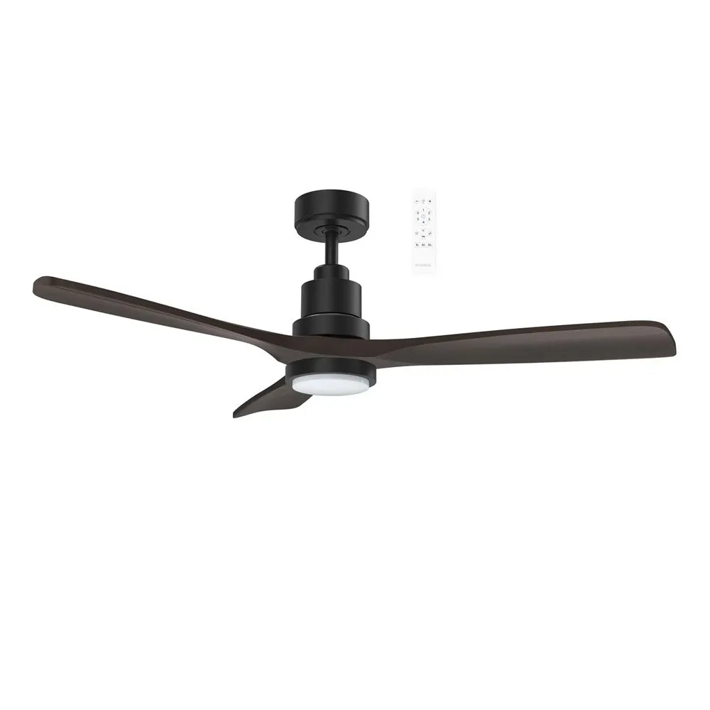 42" Mallorca Mini Dc Ceiling Fan Matt Black/Walnut, Matt White/Natural With Light Mmdc1033 Martec Lighting