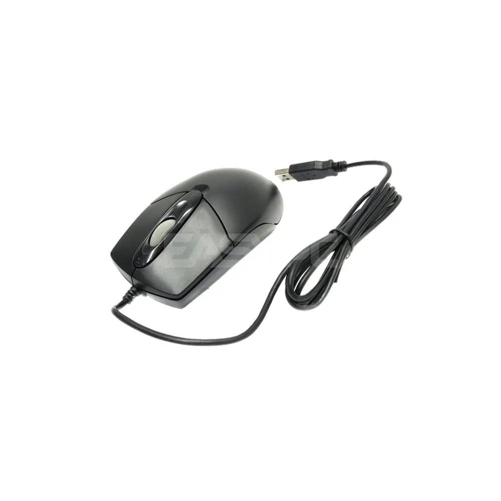 A4Tech OP-720 and OP-720s Usb Plug and Play, Dust resistant wheel, Symmetric Ergonomic Design Wired Mouse Black