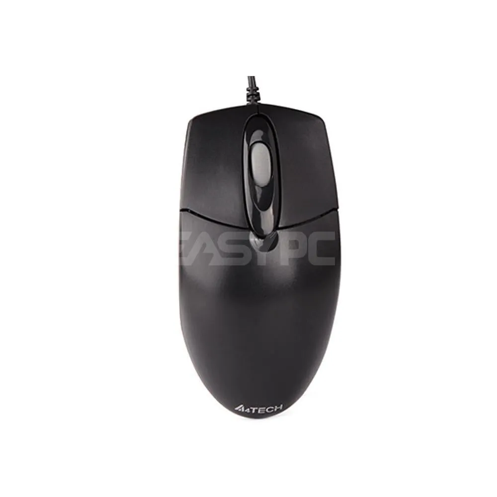 A4Tech OP-720 and OP-720s Usb Plug and Play, Dust resistant wheel, Symmetric Ergonomic Design Wired Mouse Black