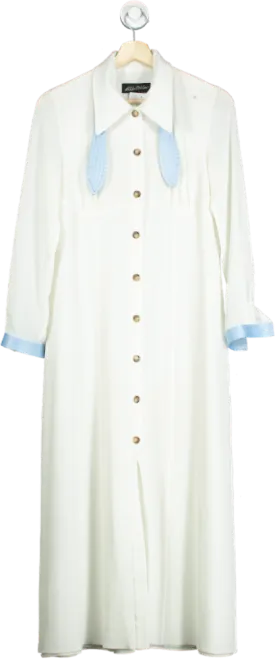 Anna October White Long Sleeve Dress XS