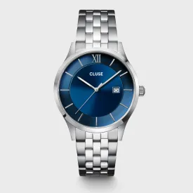 Aravis 3-Hand Watch, Blue, Silver Colour