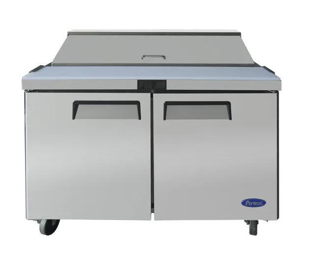 Atosa 48" Sandwich / Salad 12 Pan Refrigerated Prep Table with 2 Doors