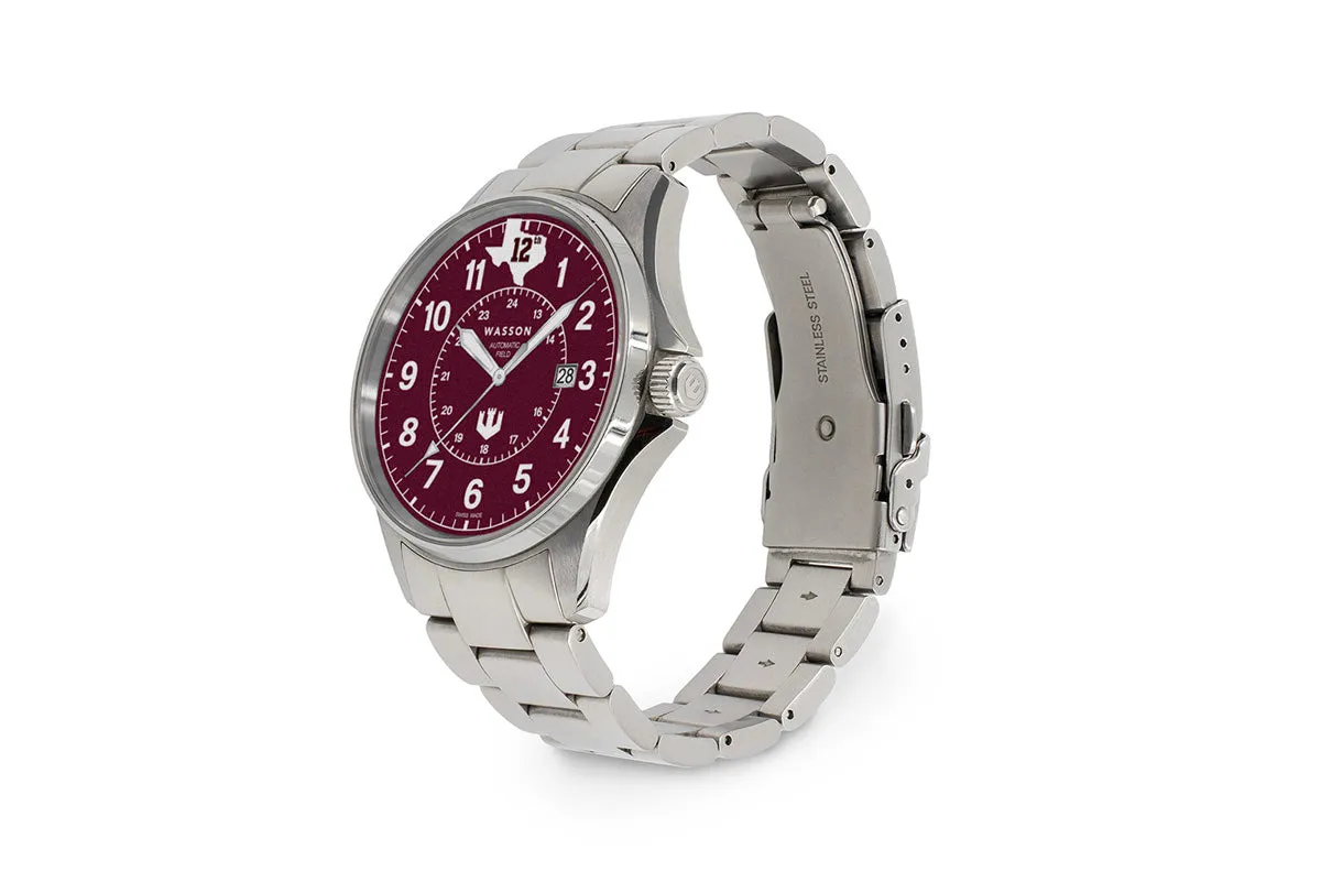 Automatic Field Watch - Limited Edition Maroon Dial