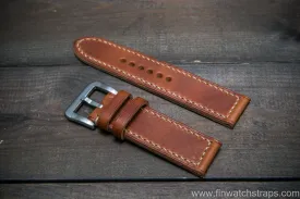 Badalassi Carlo Wax leather watch strap. Olmo color. Handmade in Finland.