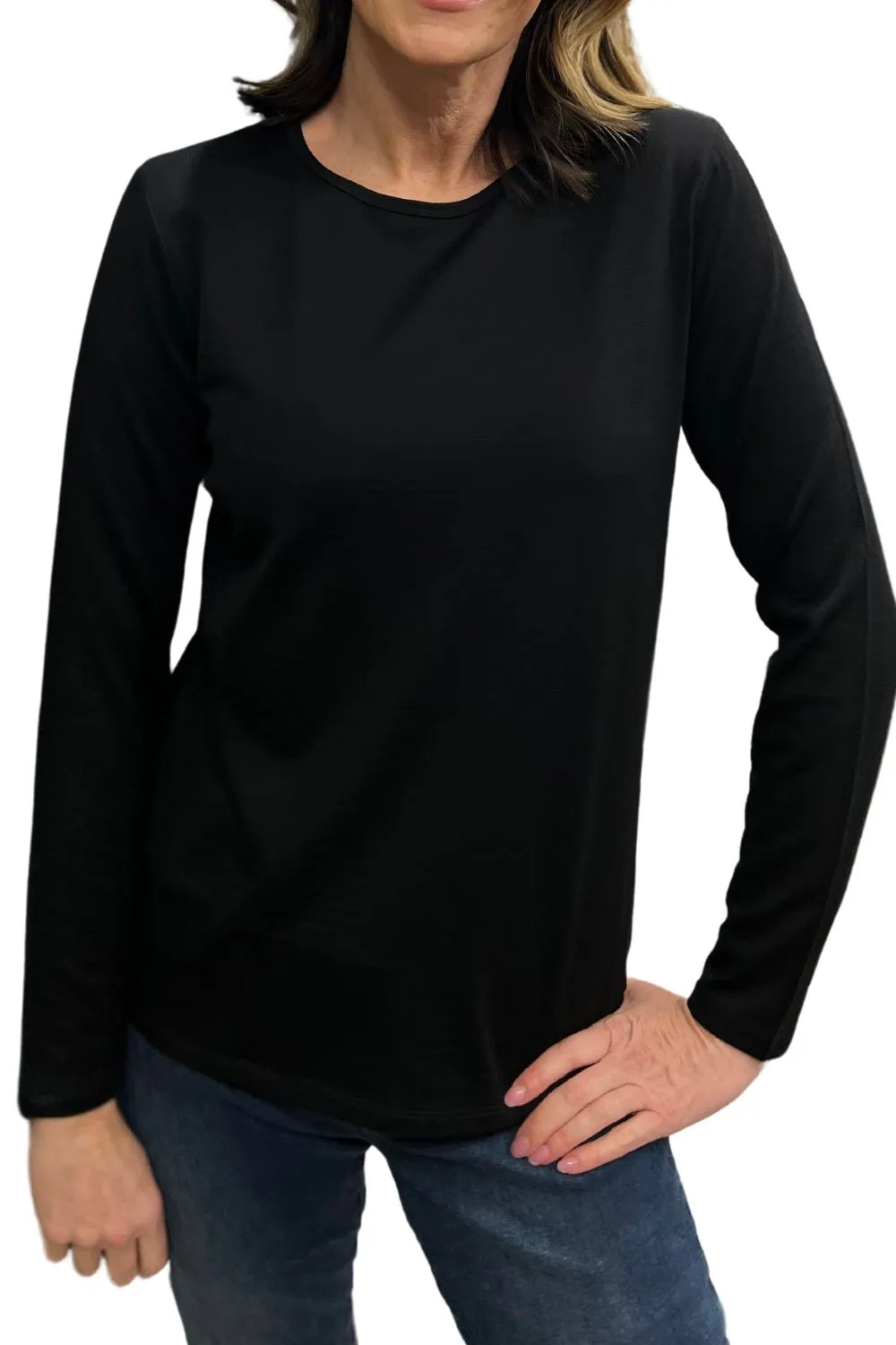 Belle Long Sleeve Merino | Black