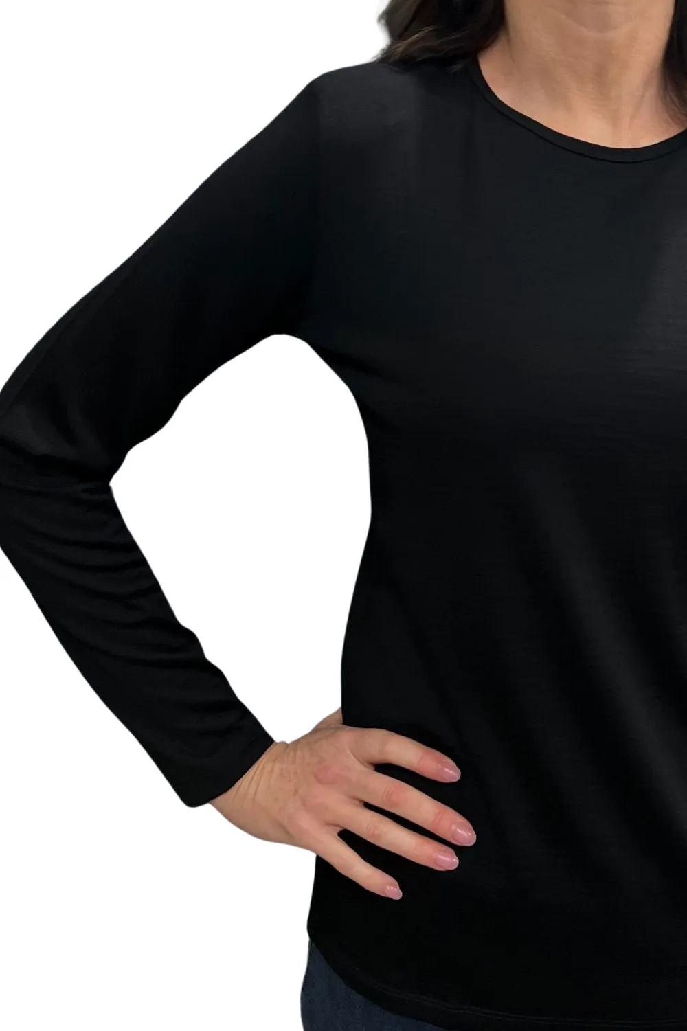 Belle Long Sleeve Merino | Black