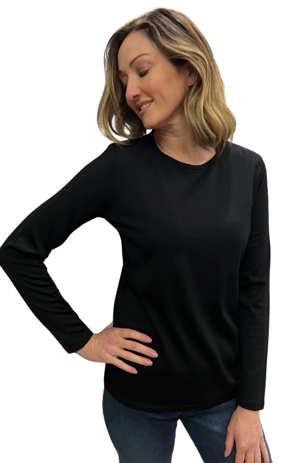 Belle Long Sleeve Merino | Black