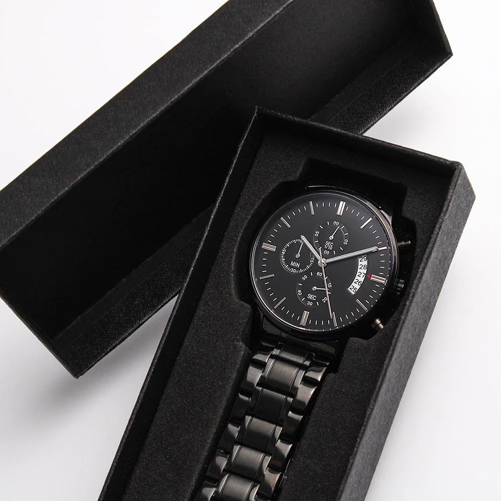 Best Gift To Son From Mom, Engraved Gorgeous Chronograph Watch