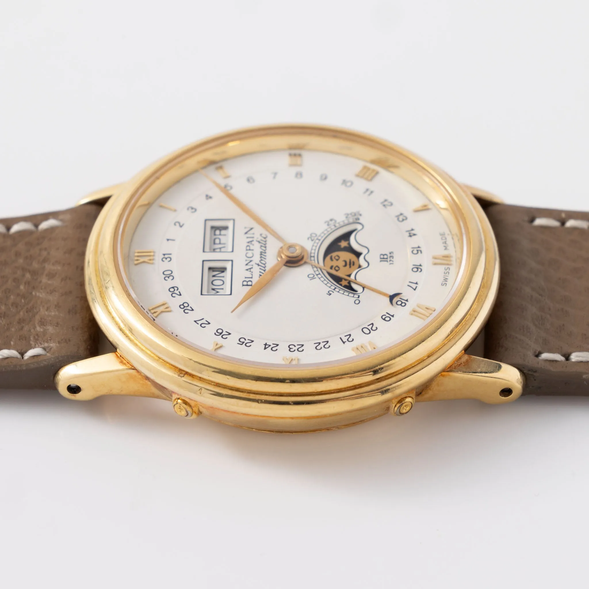 Blancpain Villeret Triple Calendar Yellow Gold Box and Papers Ref 6595-1418