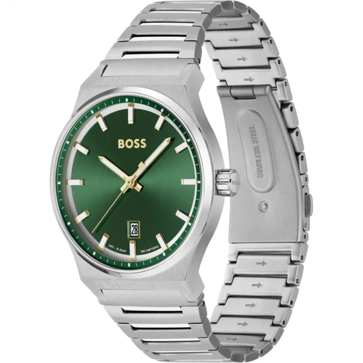 BOSS Candor 41mm Stainless Steel Green Quartz Men's Watch