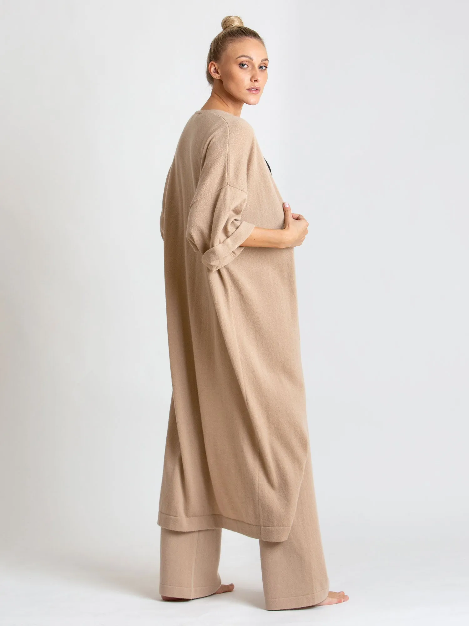 Cashmere cardigan "Kaftan" - sand