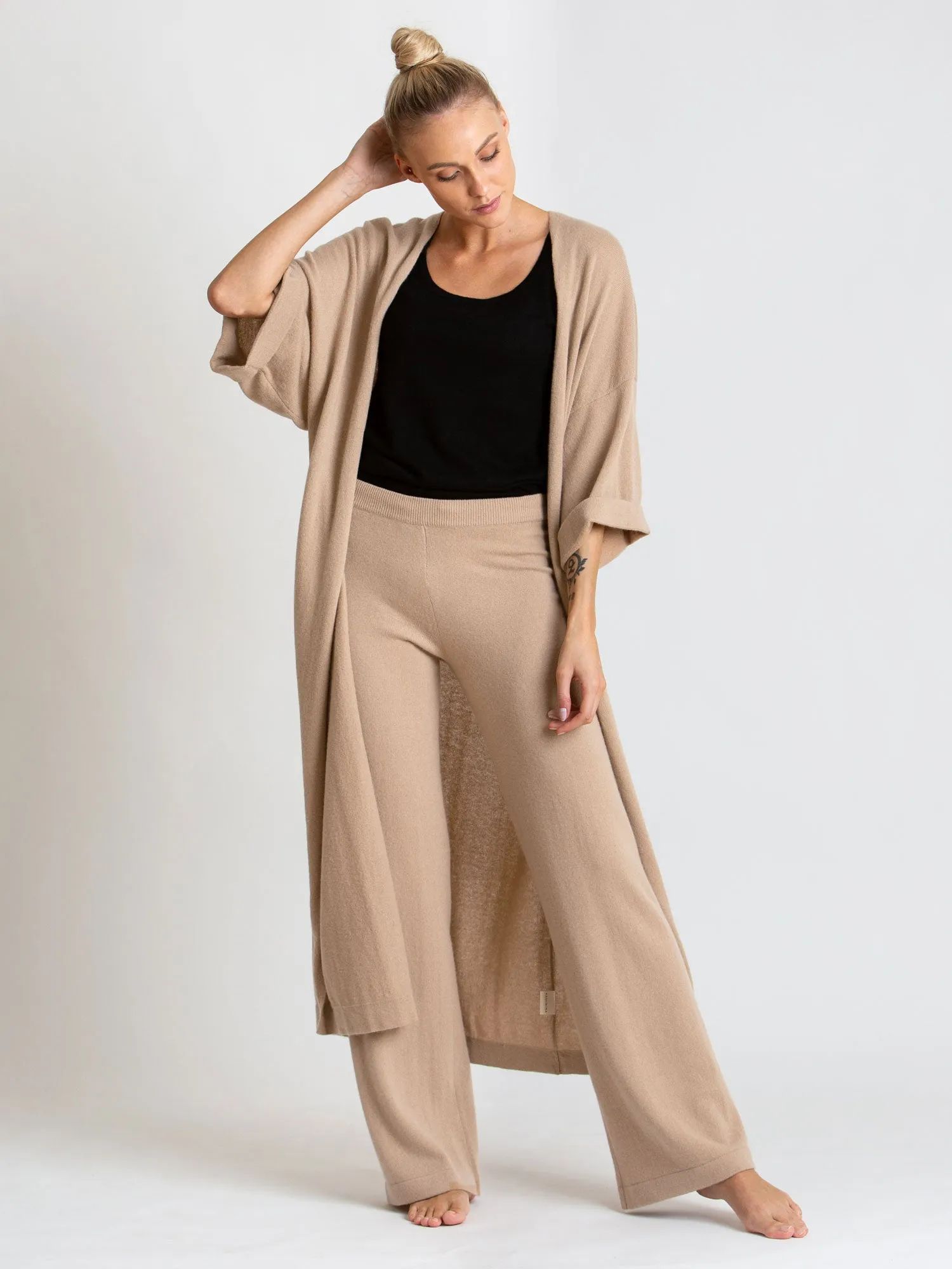 Cashmere cardigan "Kaftan" - sand