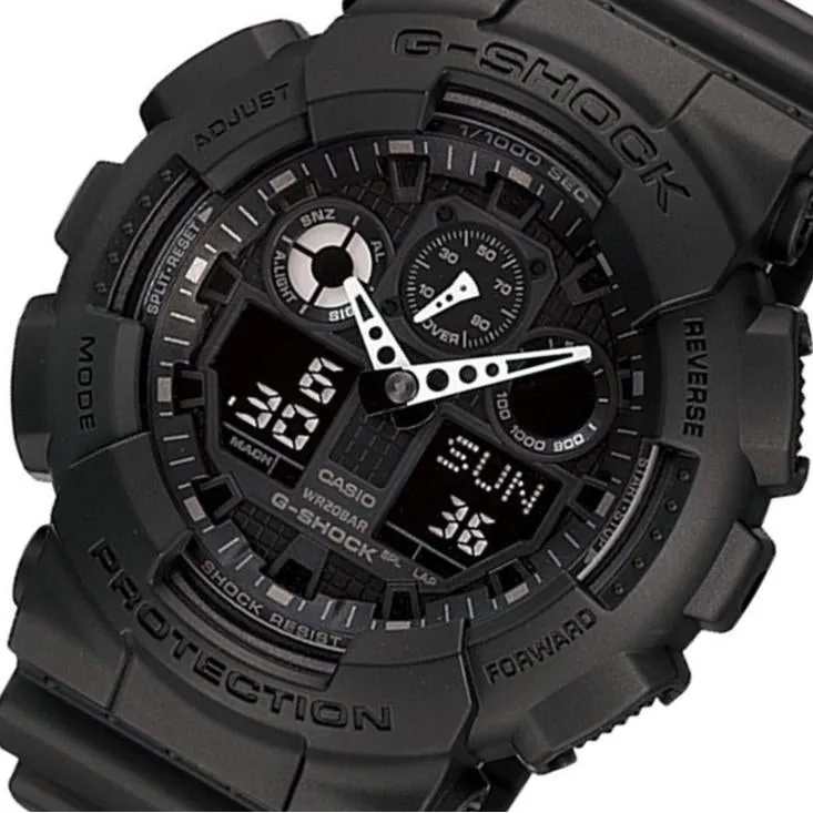 Casio G-SHOCK 55mm Duo Chrono Men's Watch - GA100-1A1