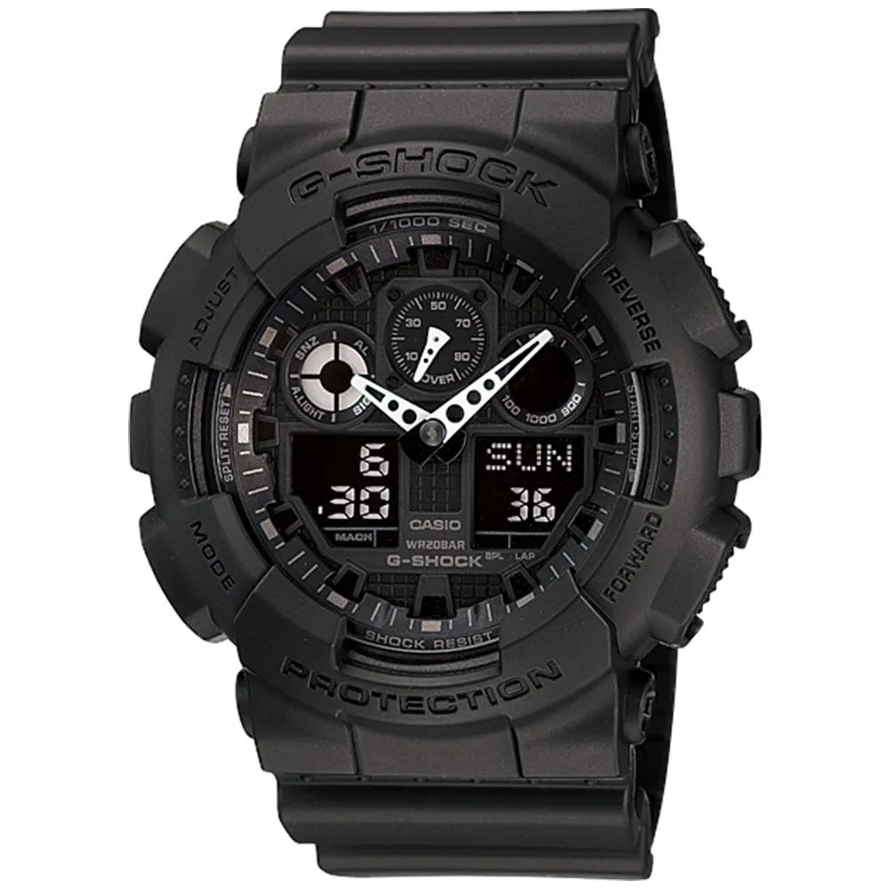 Casio G-SHOCK 55mm Duo Chrono Men's Watch - GA100-1A1