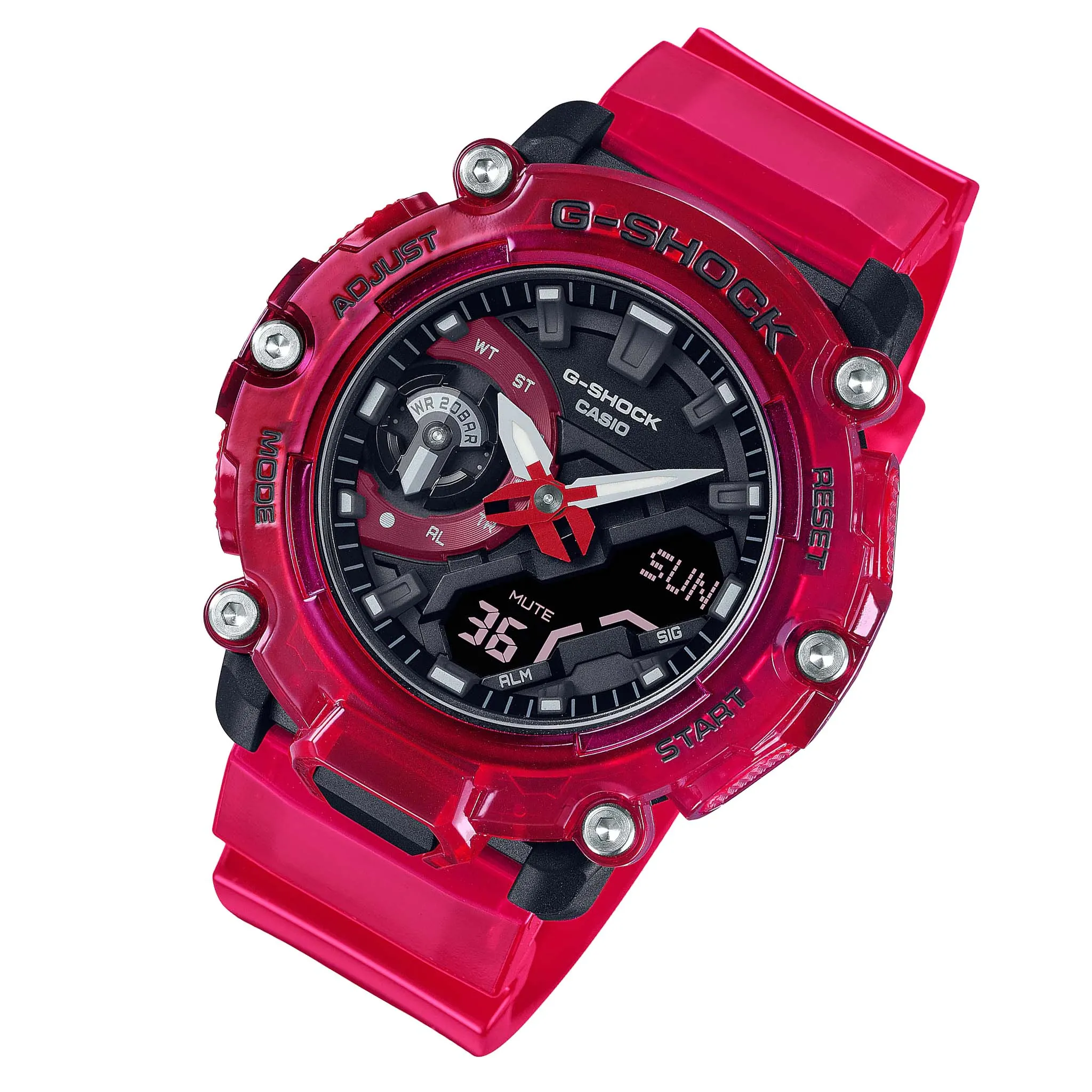 Casio G-SHOCK Red Resin Analogue-Digital Men's Watch - GA2200SKL-4A