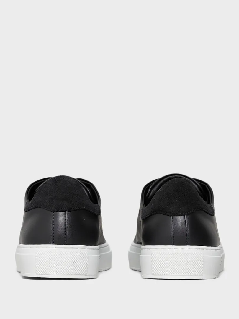 Clean 90 Leather Sneakers in Black and White