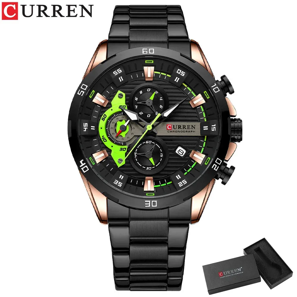 CURREN Stainless Steel Watches for Mens Creative.