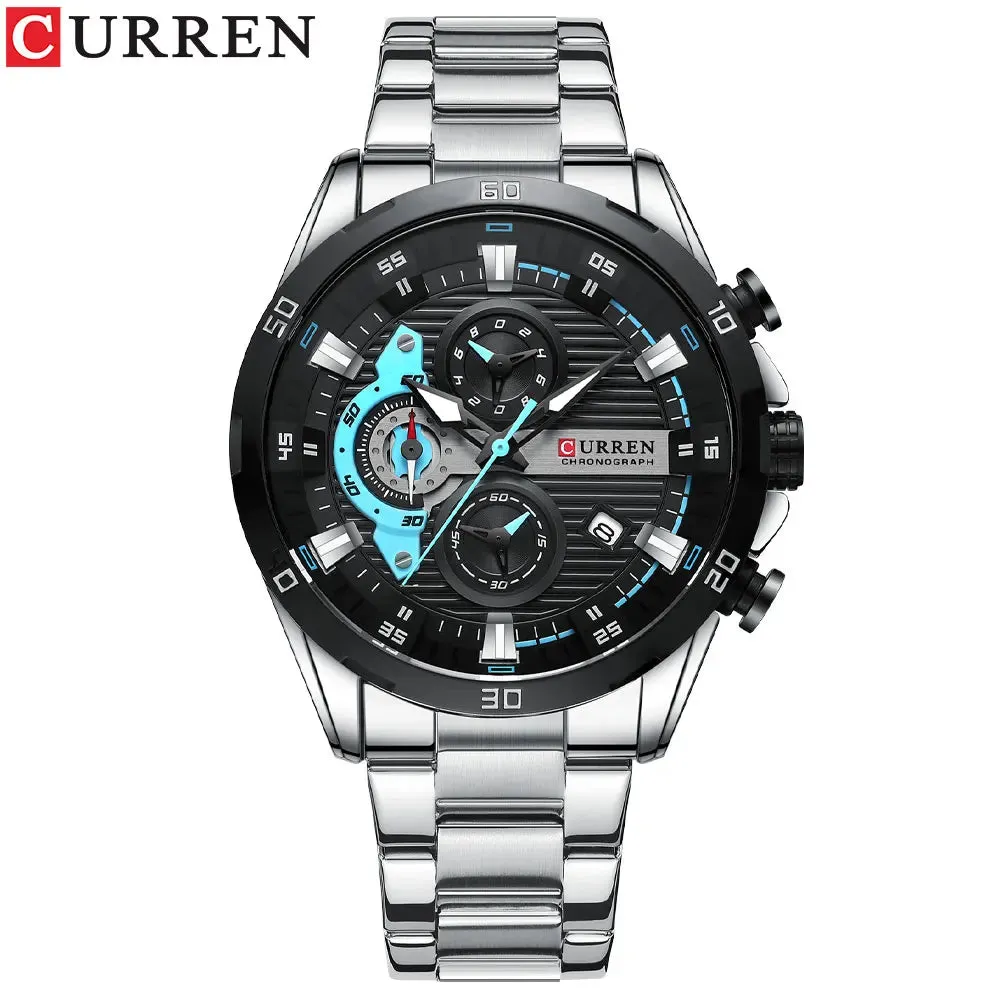 CURREN Stainless Steel Watches for Mens Creative.