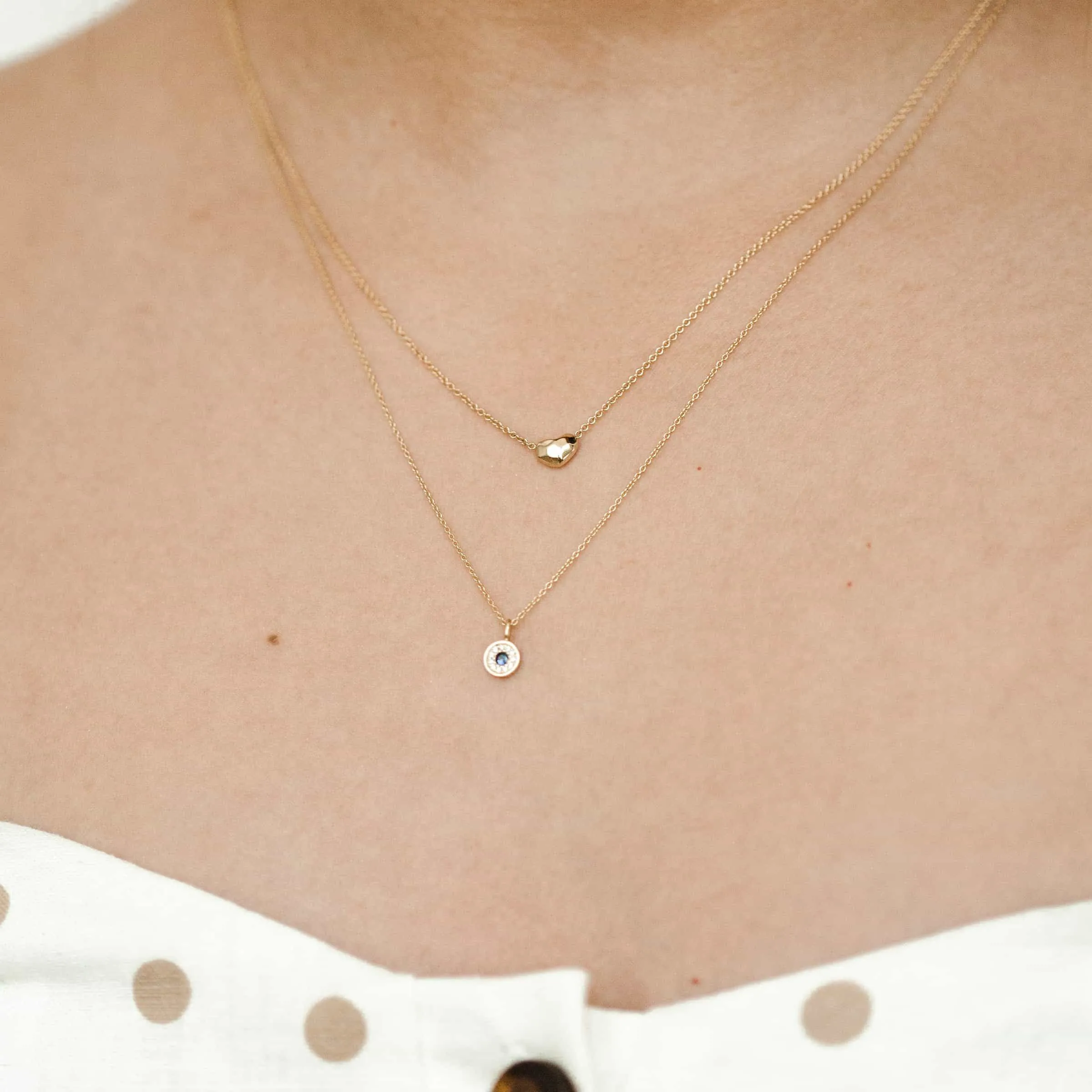 Dainty Round Evil Eye Necklace