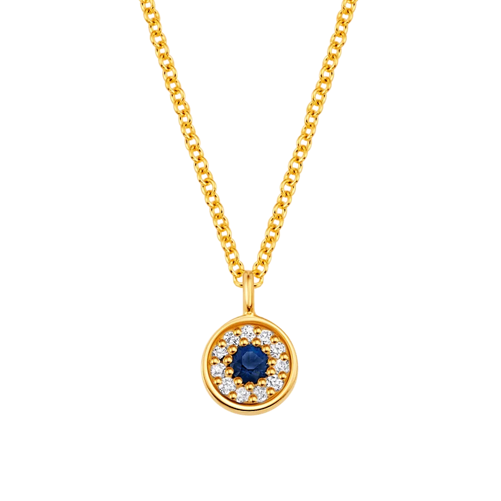 Dainty Round Evil Eye Necklace