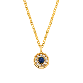 Dainty Round Evil Eye Necklace