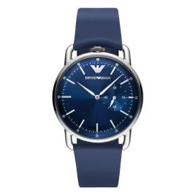 Emporio Armani Aviator Chronograph Blue Leather Strap Watch | AR11335