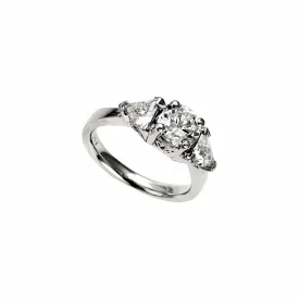 Engagement Ring  - Three Carat Platinum Diamond Ring