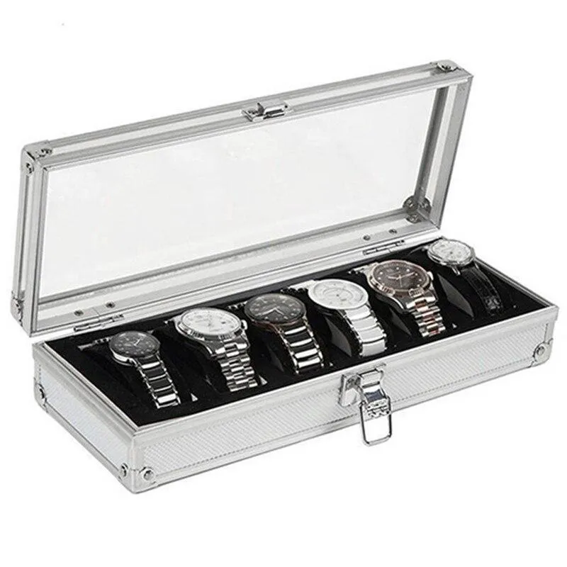 Gennaro Aluminium Watch Organizer & Safety Box 6-12 Slots