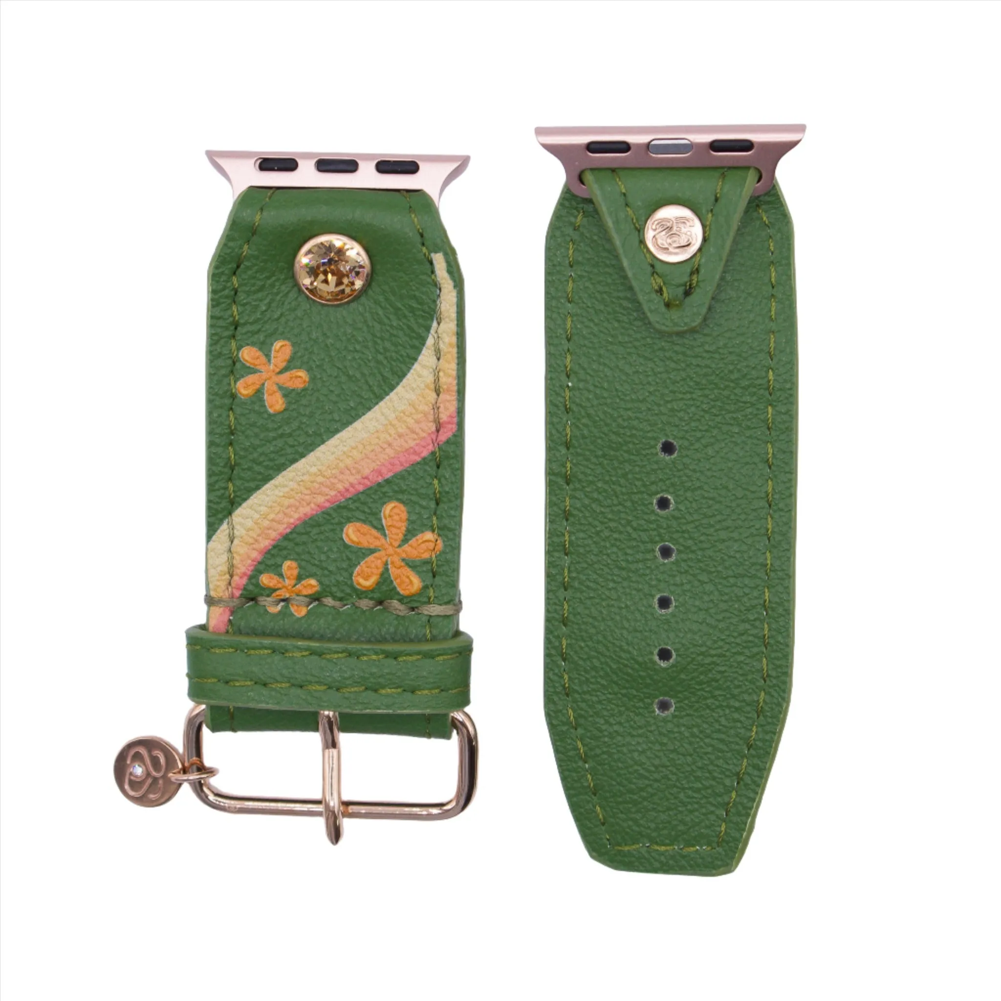 Limited Edition - "Desert Dance" on Vegan Green Cactus Sivella Watchband