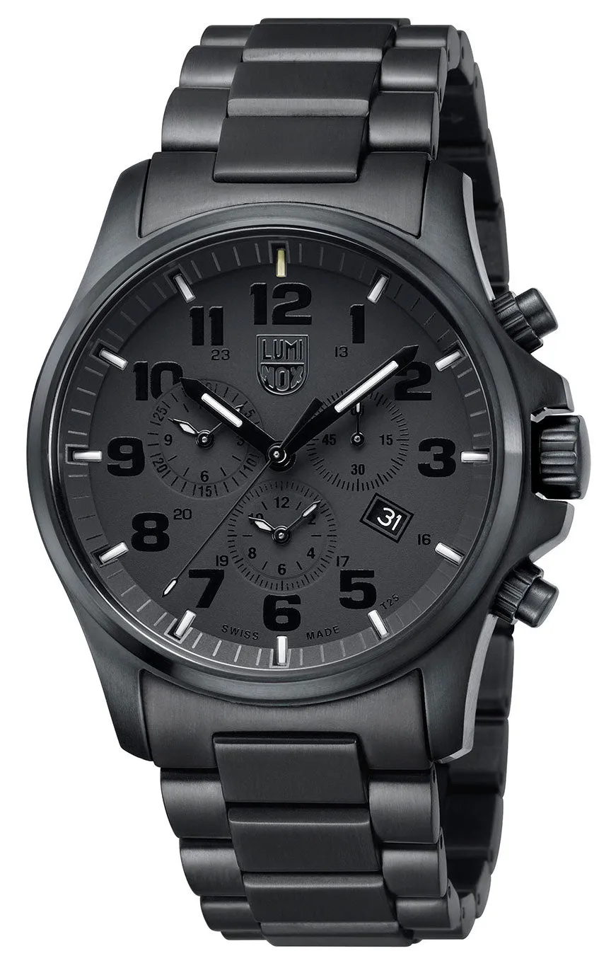 Luminox Atacama Field Chronograph Black PVD Black Dial Date Alarm Quartz Mens Watch XL.1942.BOB