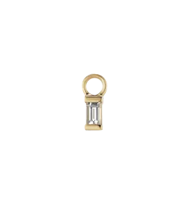 Maria Tash Diamond Baguette Charm 14K