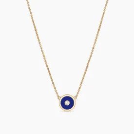 Petite Balia Blue Enamel Necklace