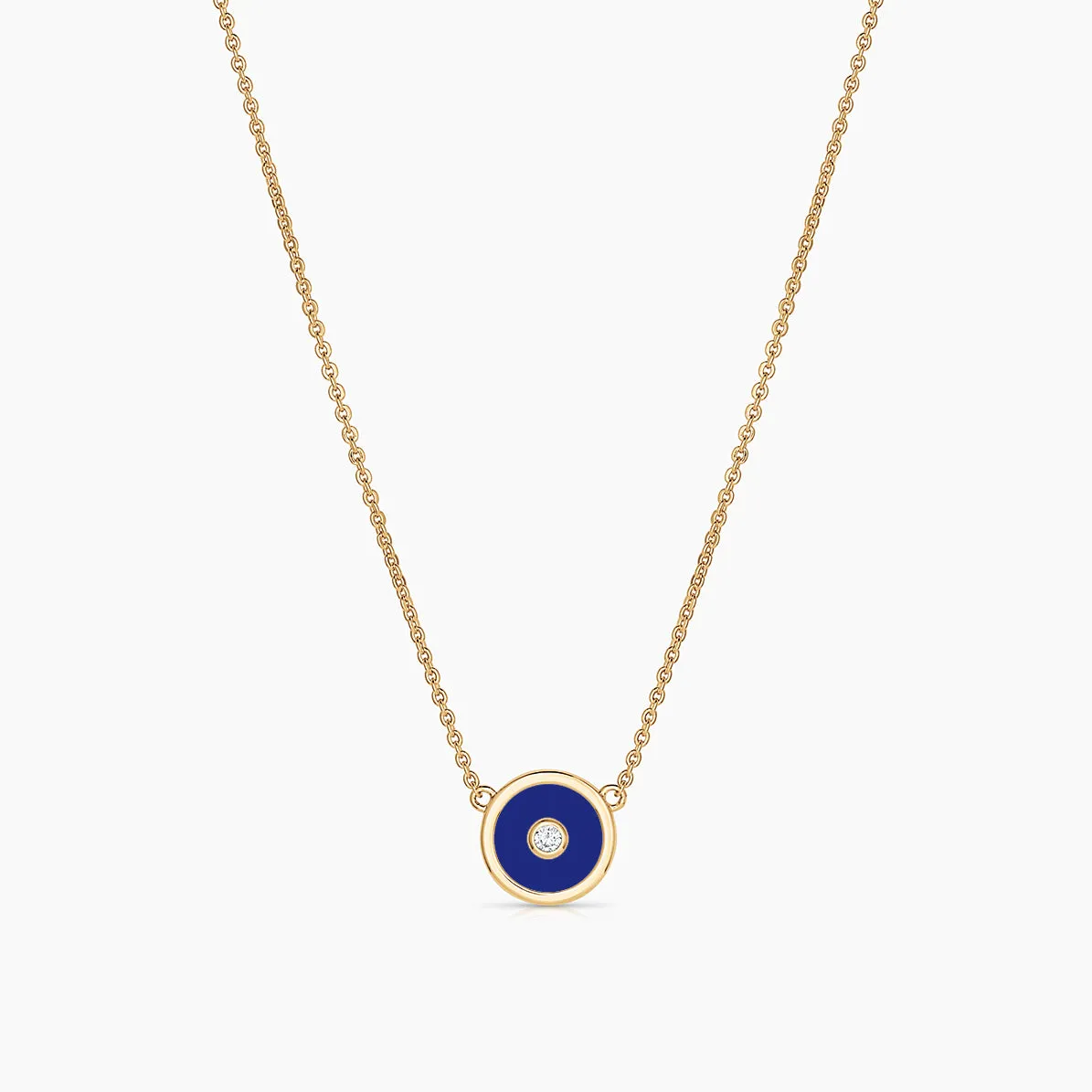 Petite Balia Blue Enamel Necklace