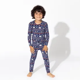 Polar Isle Blue Bamboo Kids Pajamas