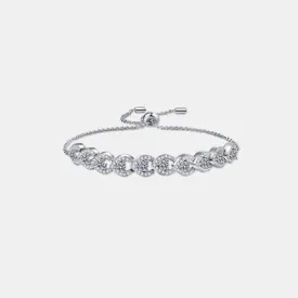 Stunning 1 Carat Moissanite 925 Sterling Silver Bracelet – Timeless Elegance