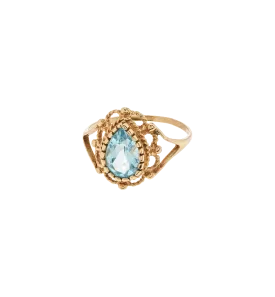 Vintage Chalcedony Teardrop Ring