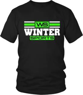 WS - Winter Sports T- Shirt Lime Green -Unisex